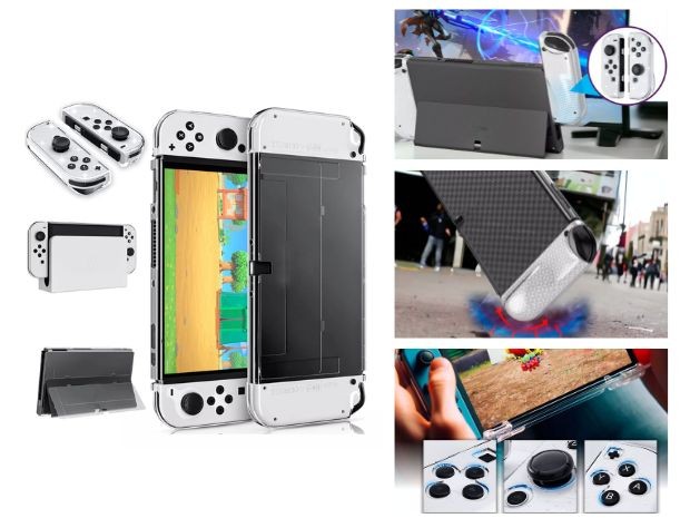 &u+ NINTENDO SWITCH OLED CASE CRISTAL (101)